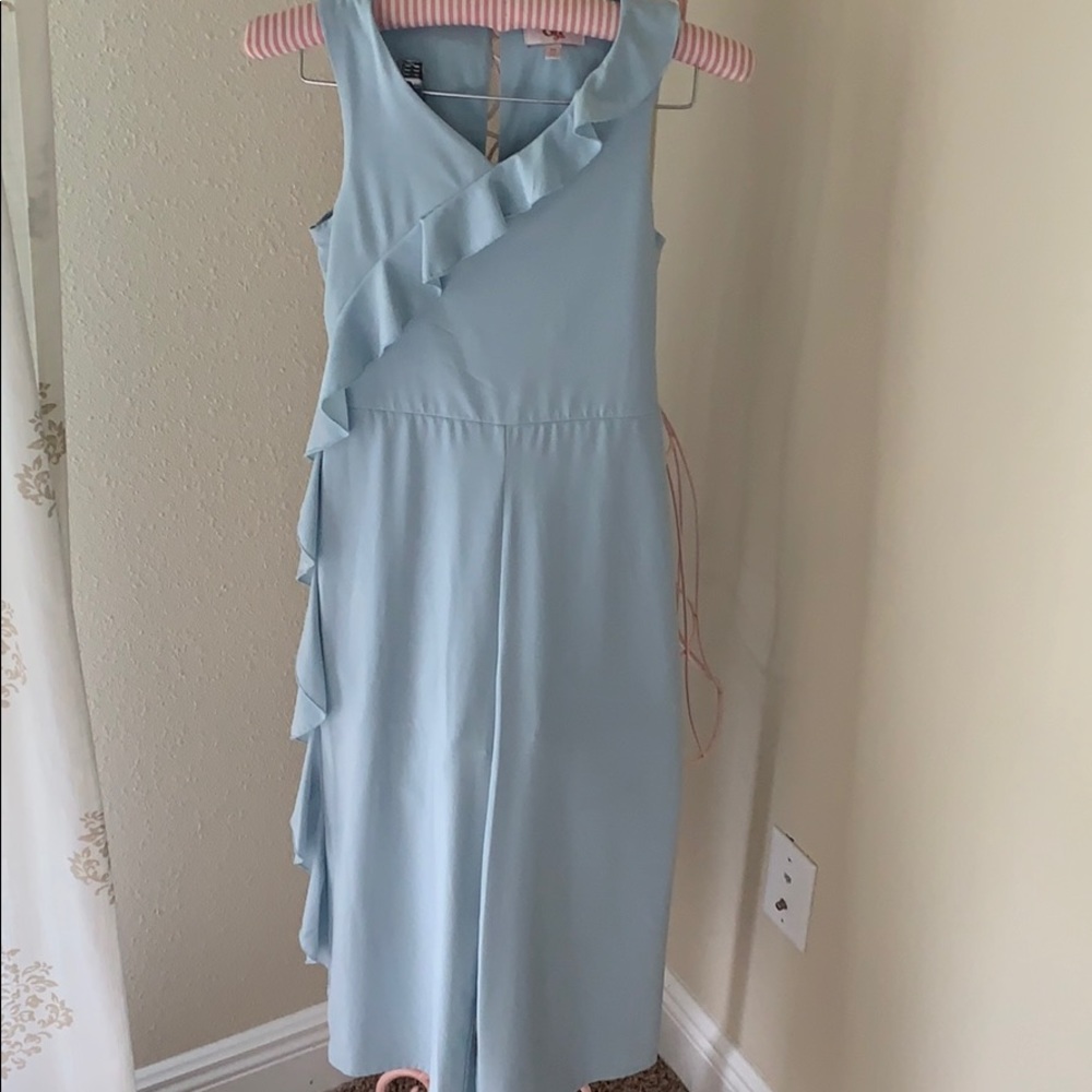 Dusty baby blue wide leg jumper